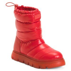 Hunter Women's Red Maribel Lug Sole Insulated Waterproof Snow Booties